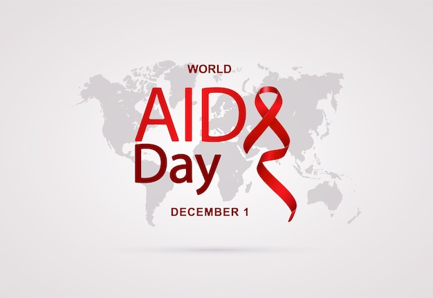 World AIDS Day Banner 1 December Aids Awareness World Aids Day concept Red Ribbon Web banner