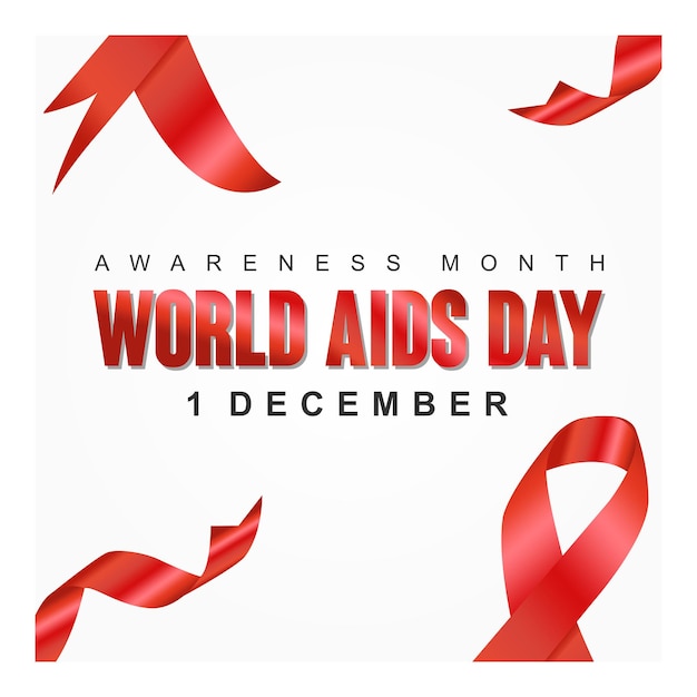 World AIDS Day Banner Background Illustration template