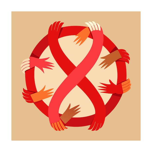 Vector world aids day concept vector illustrations