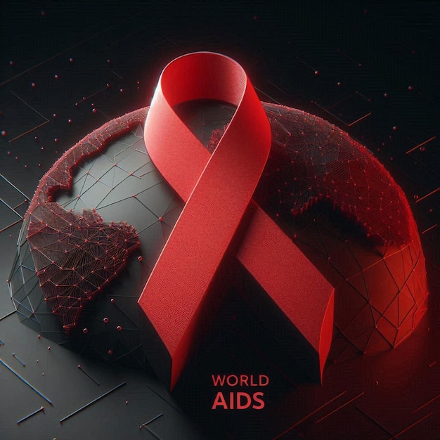 Vector world aids day digital art design