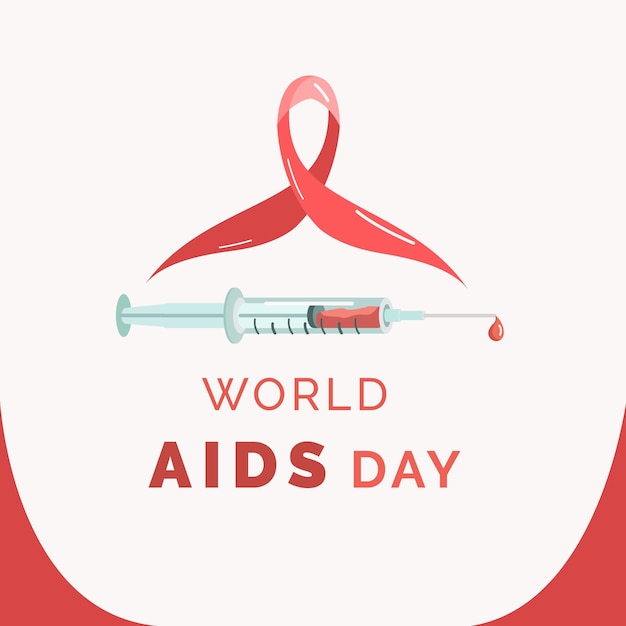 World aids day illustration banner