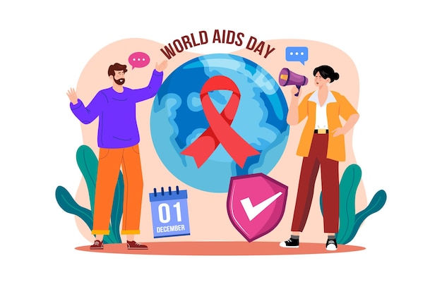 World Aids Day Illustration concept