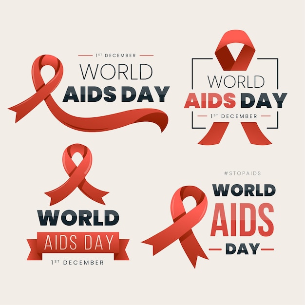 World aids day labels pack