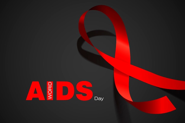 Vector world aids day. red ribbon. concept vector illustration