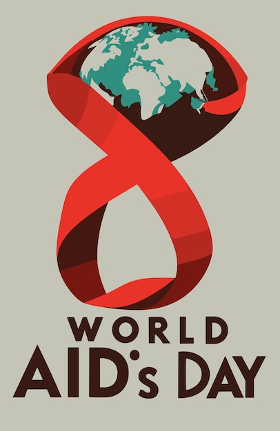 World Aids Day Ribbon to Celebrate the Day