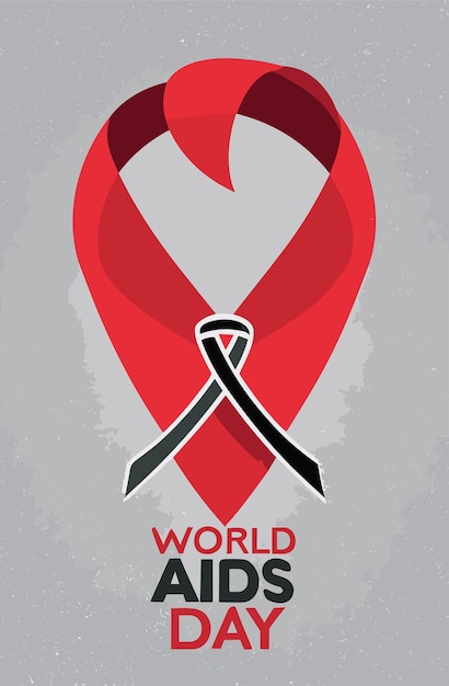 World Aids Day Ribbon to Celebrate the Day