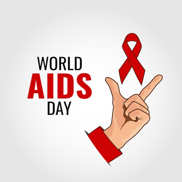 World Aids Day. Ribbon