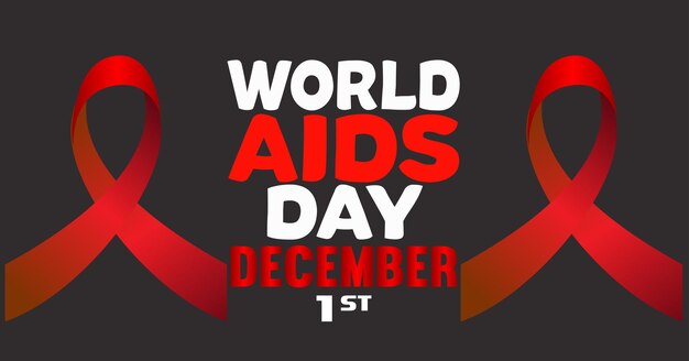 Vector world aids day social media ads, poster, ads awareness red ribbon vector, illustration