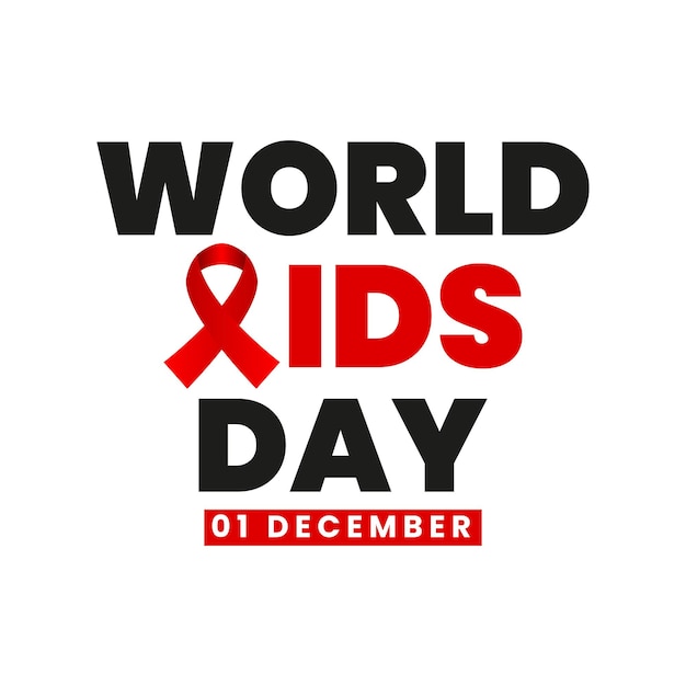 World AIDS Day vector Red ribbon symbolizing awareness support and hope