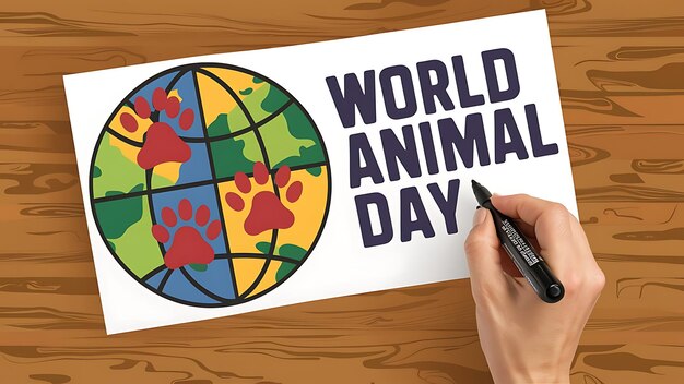 Vector world animal day vector image illustration