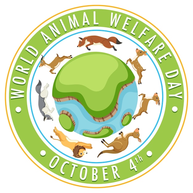 Vector world animal welfare day concept vector