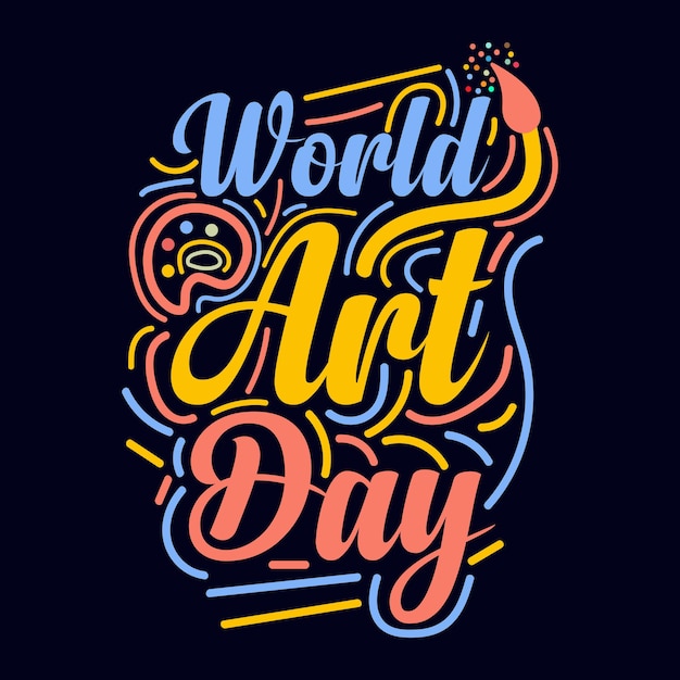 World Art Day typography design