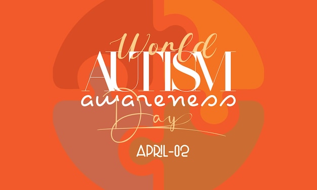 World Autism Awareness Day Autism community appreciation vector banner card poster background