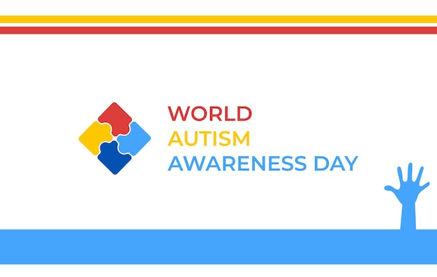 world autism awareness day background template