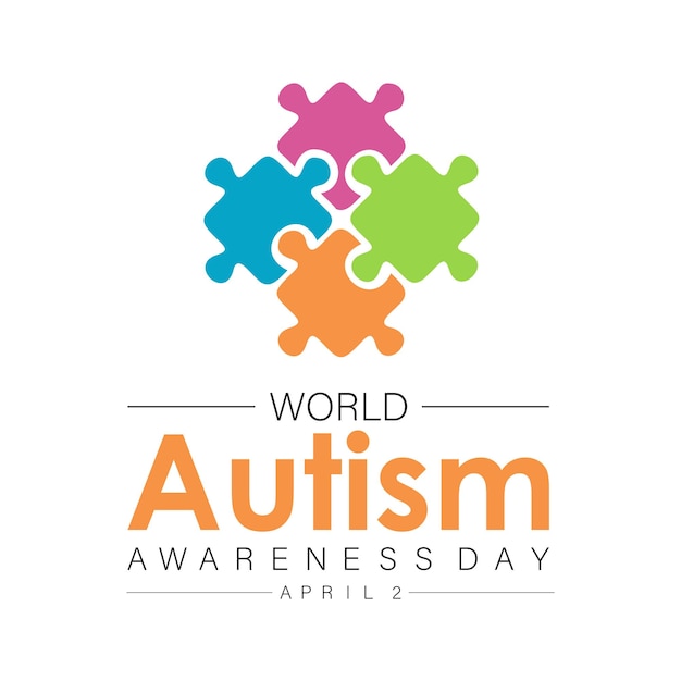 World Autism Awareness Day Observed every year of April 2 Medical Awareness Vector banner flyer poster and social medial template design