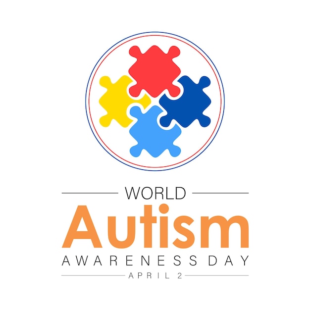 World Autism Awareness Day Observed every year of April 2 Medical Awareness Vector banner flyer poster and social medial template design