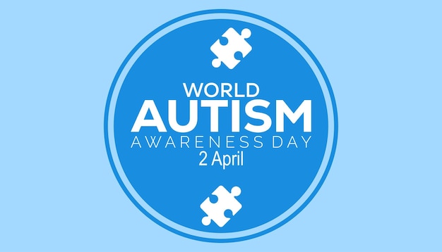 Vector world autism awareness day observed every year in april holiday poster card and background vector