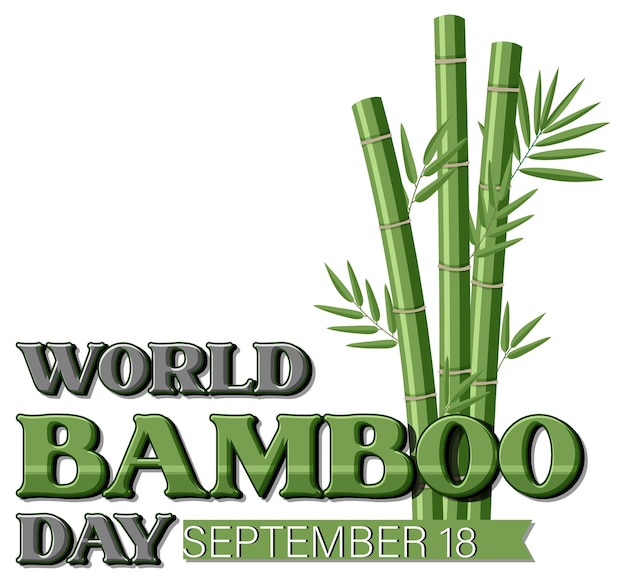 World Bamboo Day September 18 Banner Design