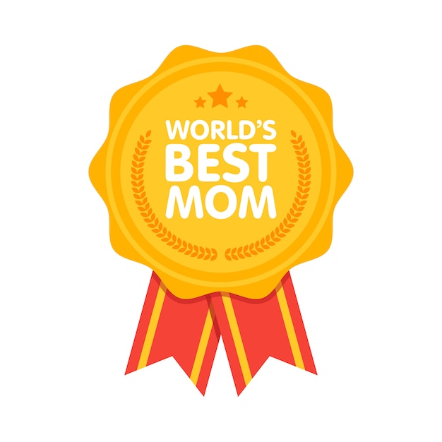 World Best Mom Badge award