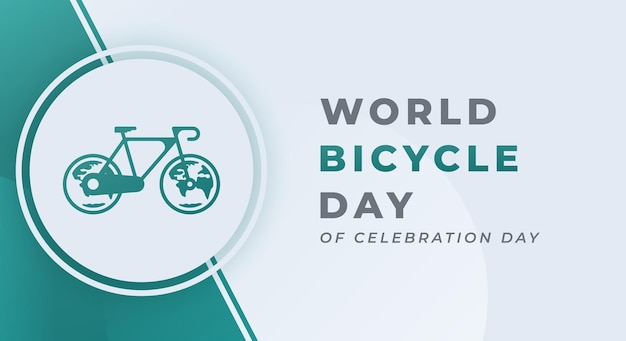 World Bicycle Day Celebration Vector Design Illustration for Background Poster Banner Advertising