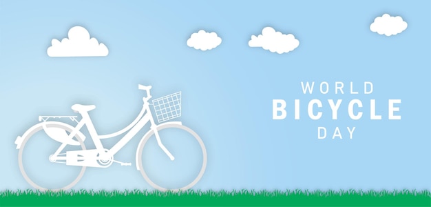 World Bicycle day vector illustration with bicycle design.