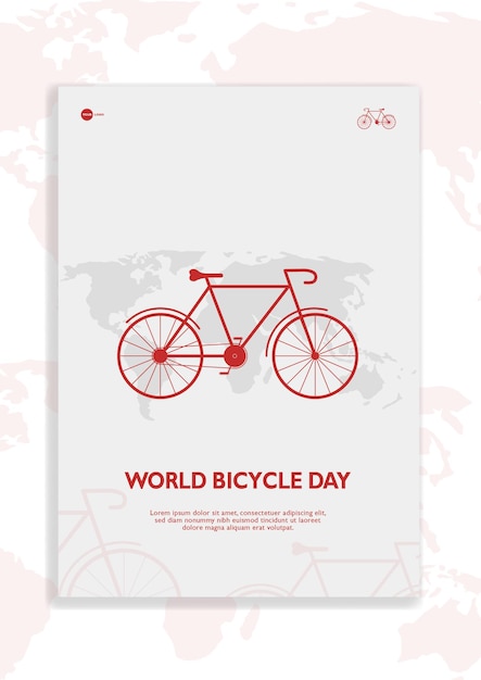 world bicycle day vertical banner