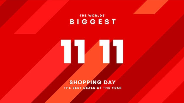 World Biggest Shopping Festival Big Sale 1111 and 1212 Abstract Modern Banner Design