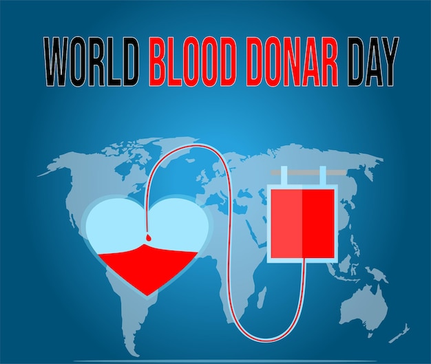 World Blood Donar Day 14 June celebrated donate blood save life Template poster and banner modern