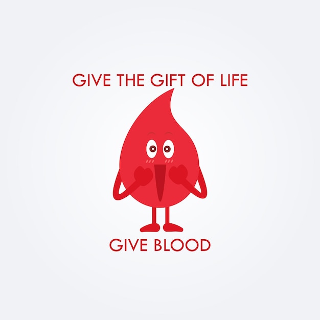 World blood donor day Blood donation concept background Blood bag vector illustration