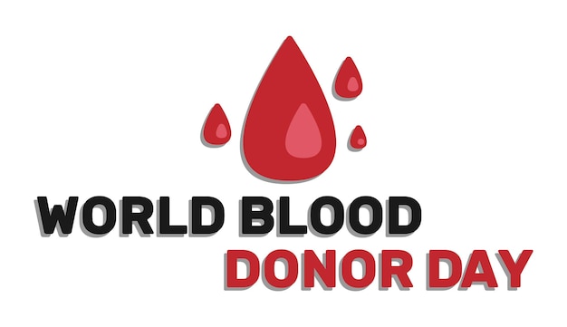 World blood donor day concept on white background