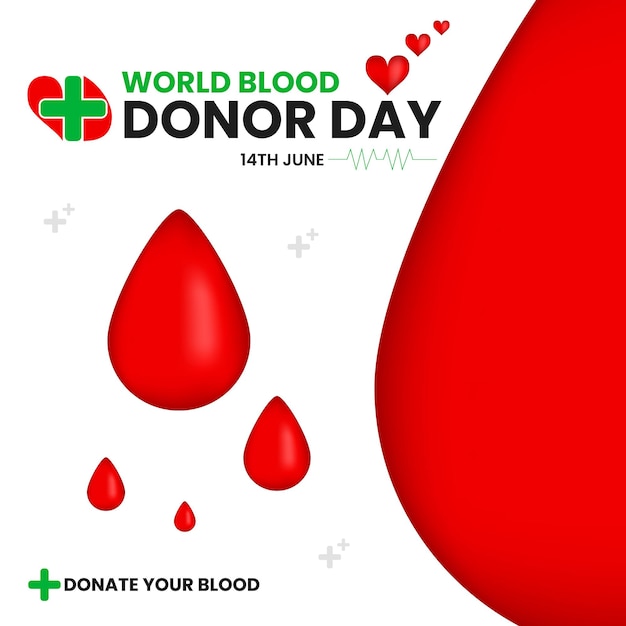 World blood donor day social media template