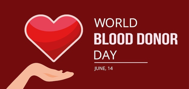 World blood donor day template on white background