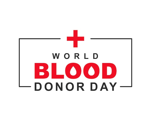 World blood donor day typography design