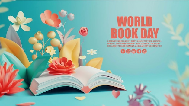 World book day social media post template