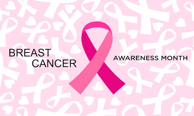 World breast cancer awareness month background design