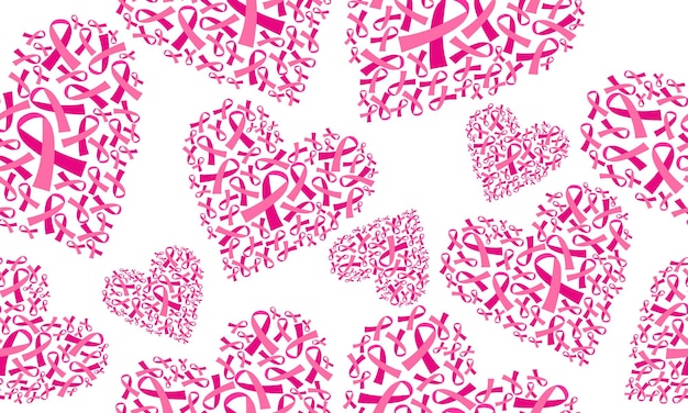 World breast cancer awareness month pattern background design