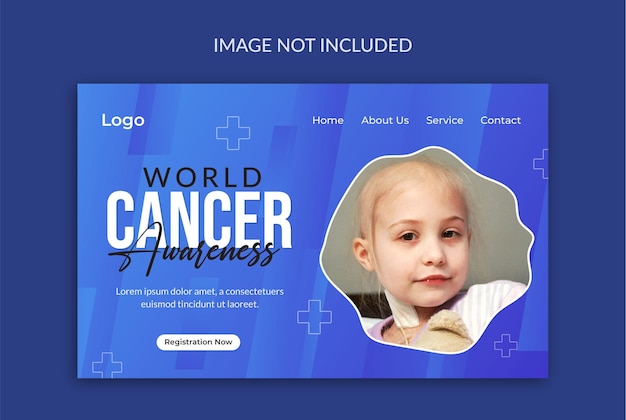 World breast cancer landing page and world cancer awareness web banner template