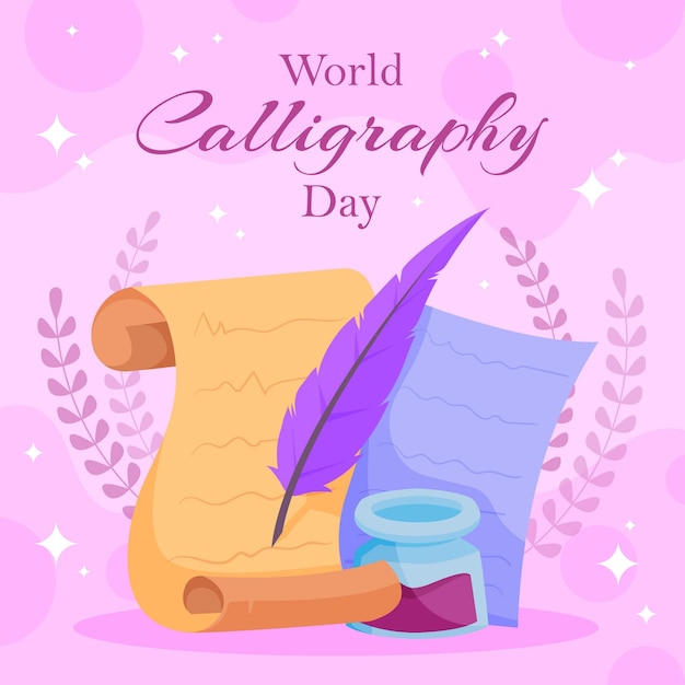 World Calligraphy Day Concept