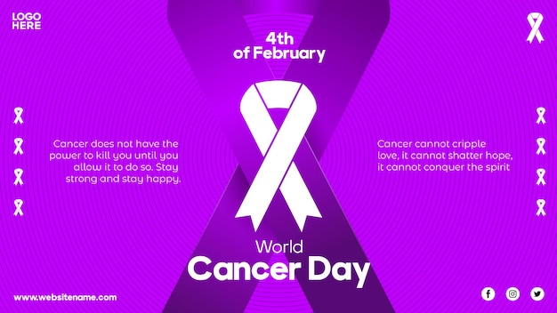 World Cancer Day 4 February Poster design