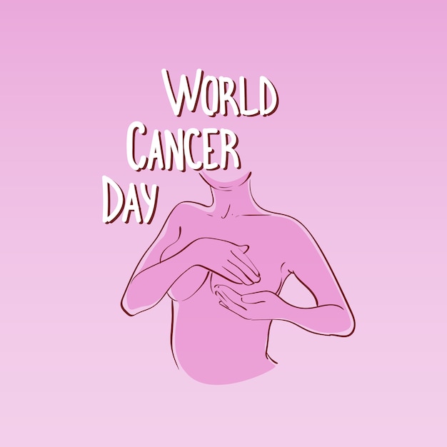 World Cancer Day Breast Disease Awareness Prevention Poster Greeting Card