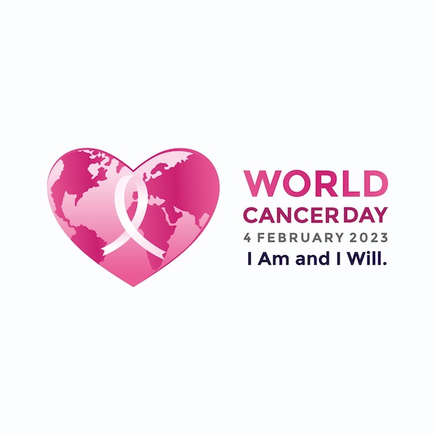 World Cancer Day Campaign logo World Cancer Day poster or banner background vector illustration