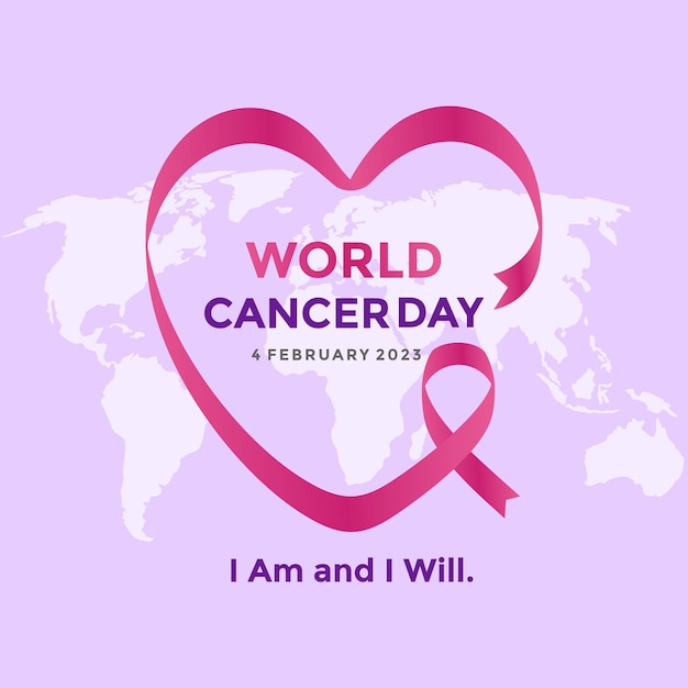 World Cancer Day Campaign logo World Cancer Day poster or banner background vector illustration