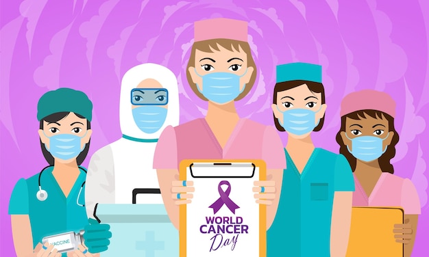 World Cancer Day concept Vector Illustration