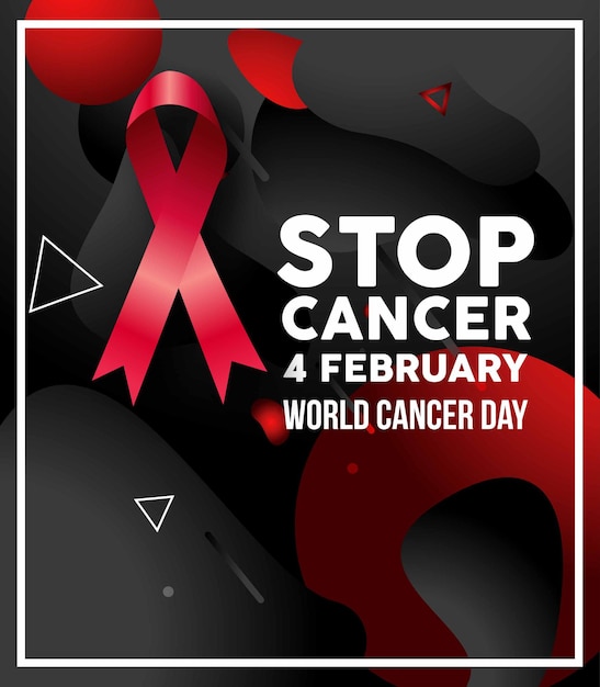 World Cancer Day Poster Or Banner illustration Background 4 February