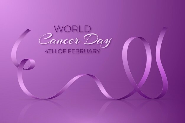 Vector world cancer day realistic background