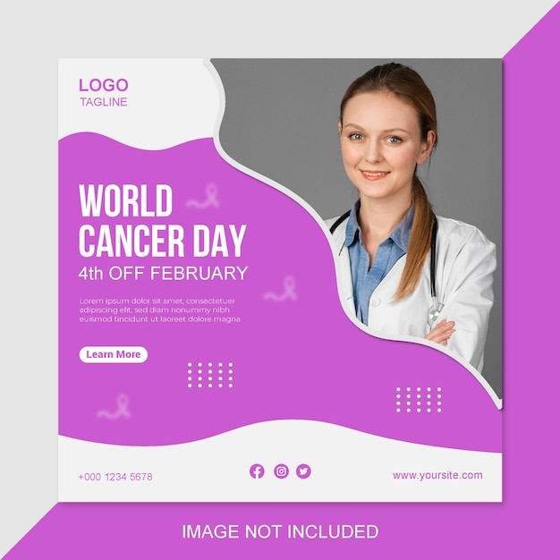 WORLD CANCER DAY SOCIAL MEDIA POST TEMPLATE