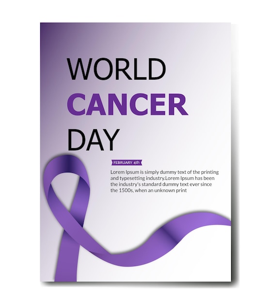 world cancer day template Free vector