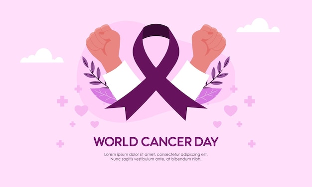 World Cancer Day Vector Background