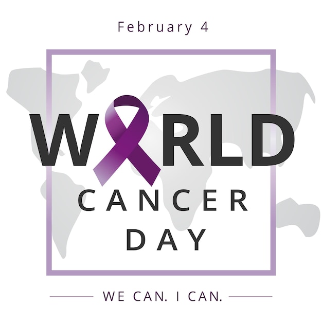 World Cancer Day vector illustration. February 4th Cancer Day poster.