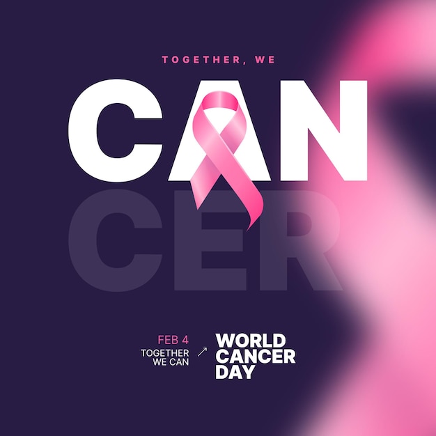 Vector world cancer international day creative vector banner design